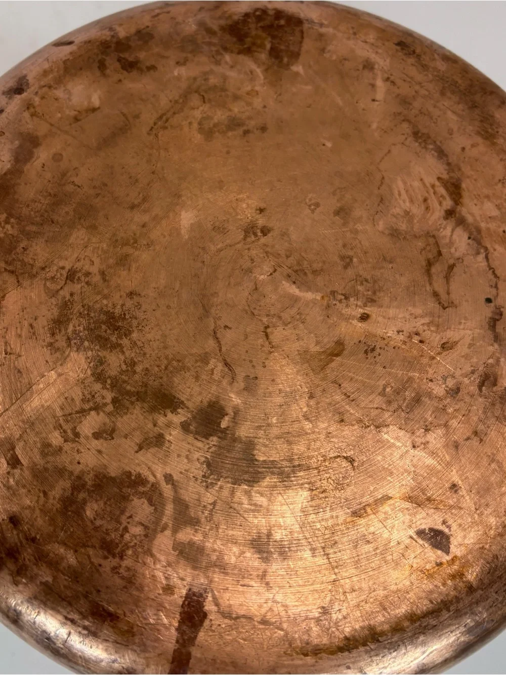 Lot Of 2 VTG French Style Hand Hammered Copper Saucepans Tin Lined 8”/5” W/Lids